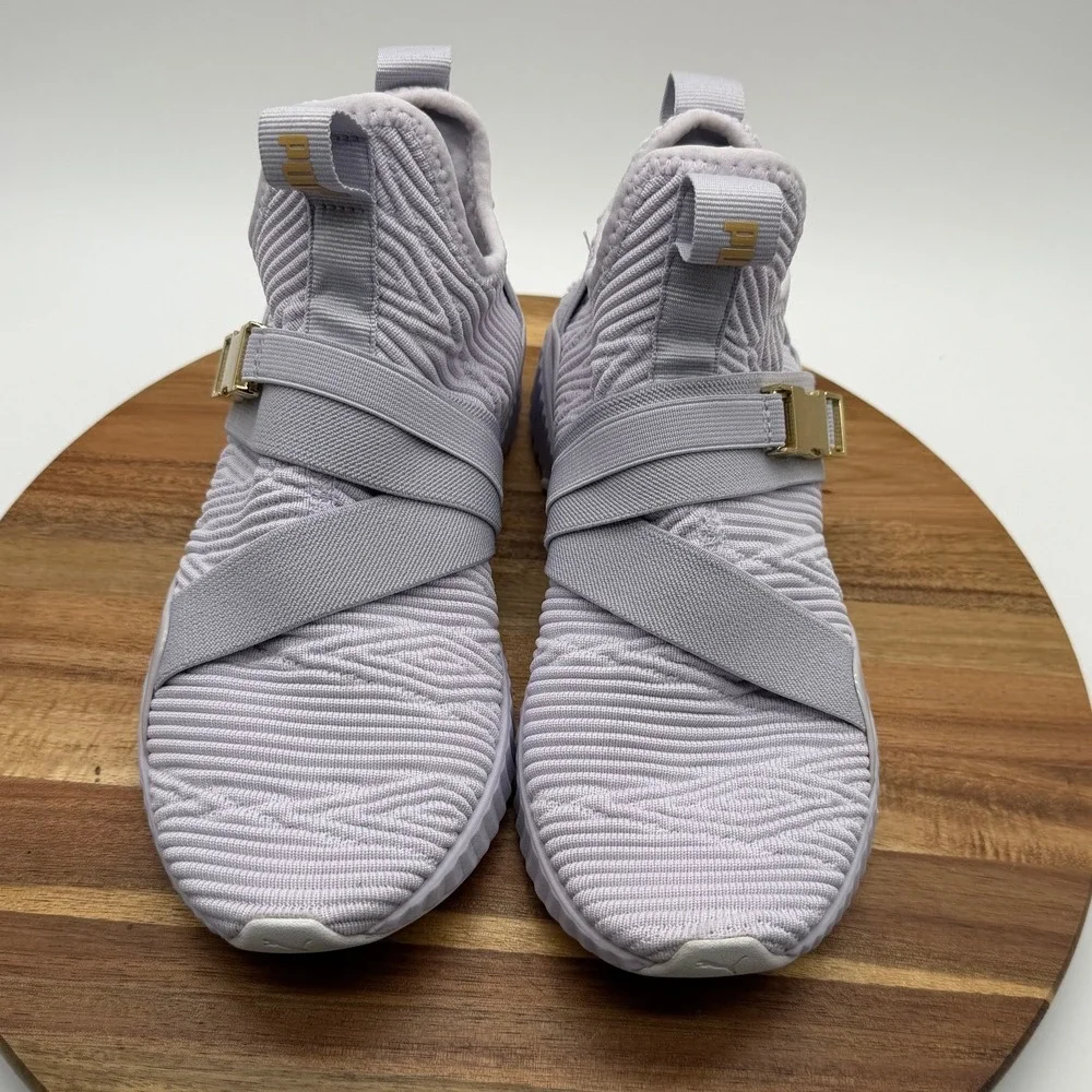 Puma Defy Mid Buckle Lavender Women's 5C UK 4 Purple Gold Training Sneakers 0809